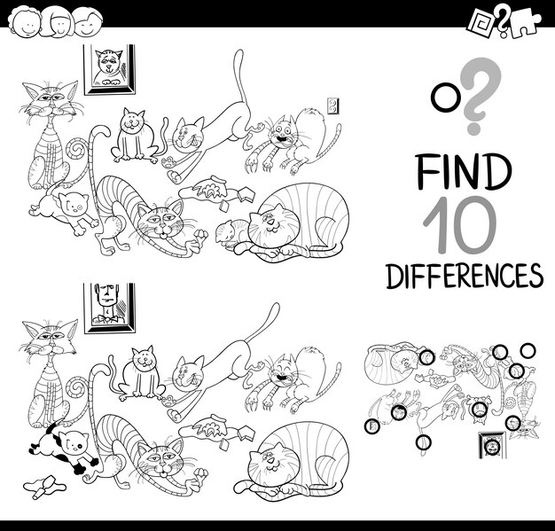juego de diferencias con los gatos