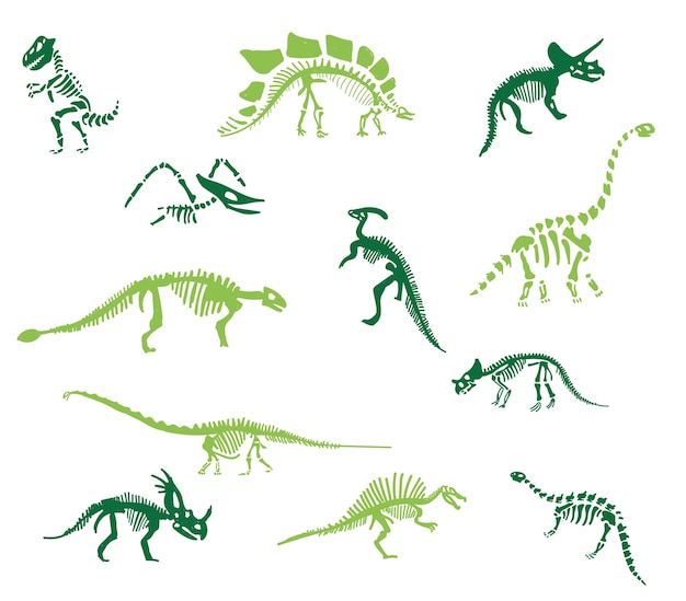 Juego de dinosaurios diplodocus, triceratops, t-rex, stegosaurus, parasaurolophus, etc.