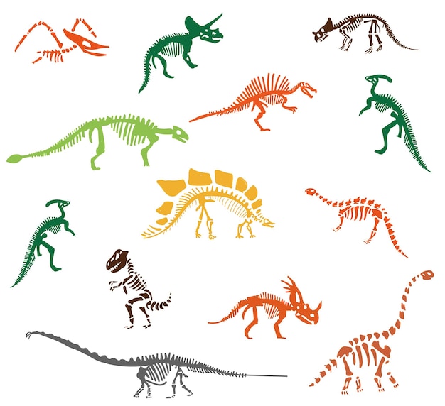 Juego de dinosaurios diplodocus, triceratops, t-rex, stegosaurus, parasaurolophus, etc.
