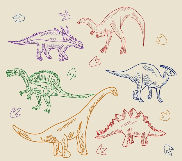 Juego de dinosaurios diplodocus, triceratops, t-rex, stegosaurus, parasaurolophus, etc.