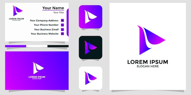 Vector juego de diseño de logotipos y marca de cartas.