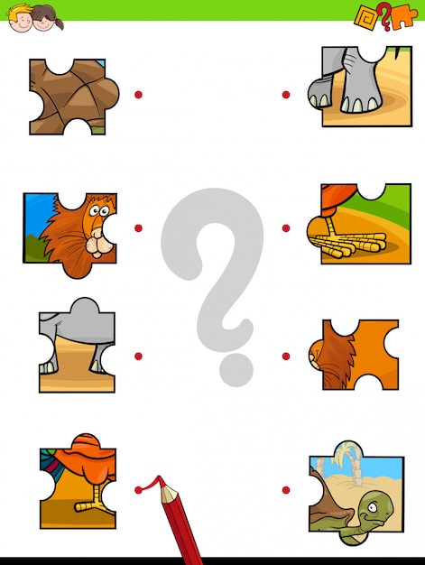 Juego educativo de jigsaw puzzles.