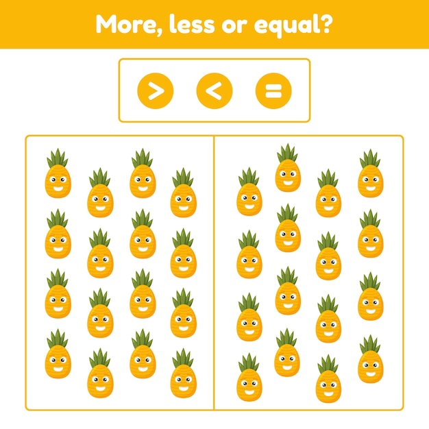 Juego educativo de matemáticas para niños en edad preescolar y escolar.