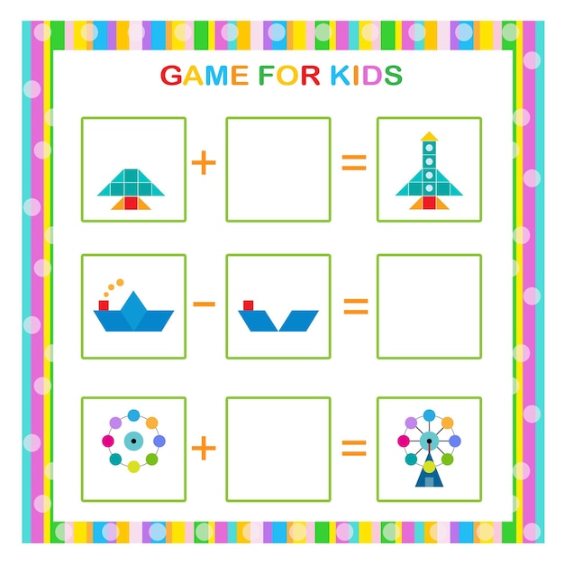 Juego educativo para niños Encuentra y dibuja las partes que faltan Página de actividades para niños