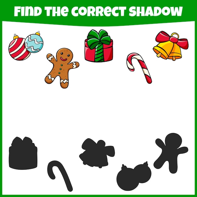 Juego educativo para niños encuentra el minijuego de sombras correcto para niños