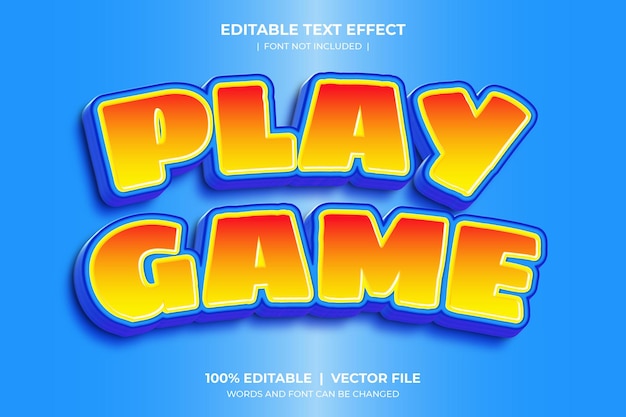 Juego de efecto de texto editable