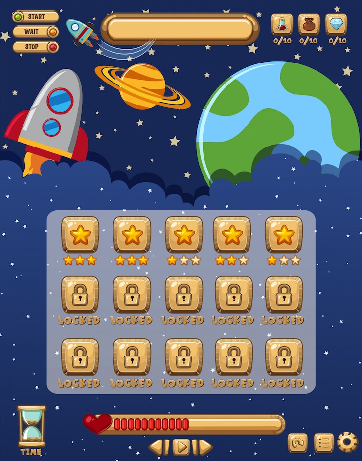 Vector un juego de elementos espaciales.