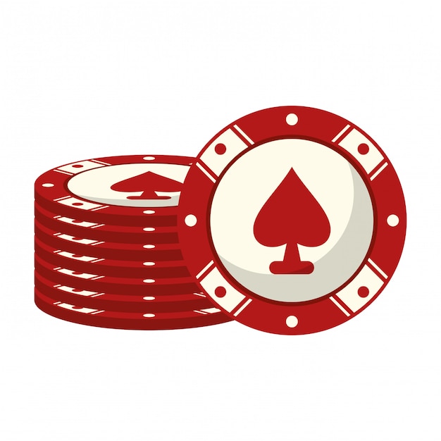 Juego de fichas de ace de casino