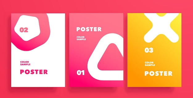 Juego de fundas mínimas. Composición de formas geométricas. Carteles de diseño moderno. Ilustración vectorial