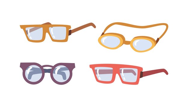Juego de gafas para problemas de visión