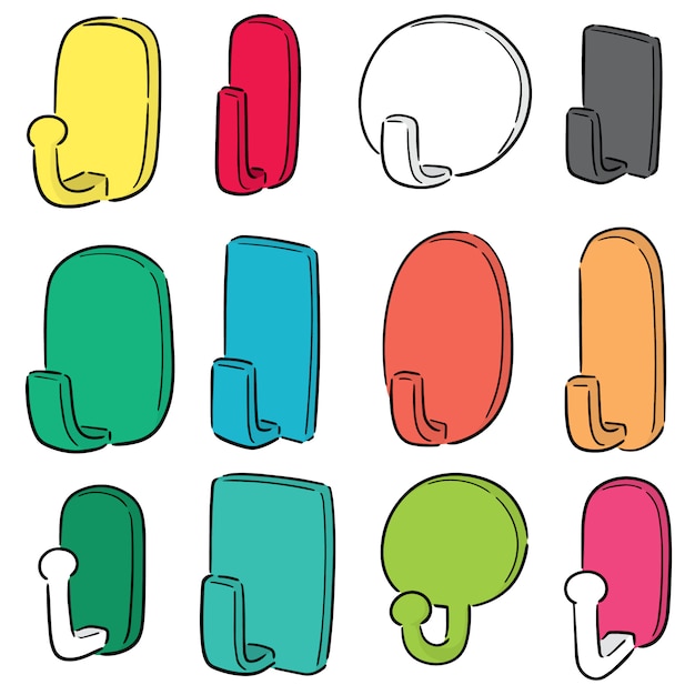 juego de ganchos de pared