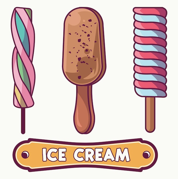 Vector juego de helado