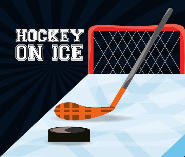 juego de hockey sobre hielo en el deporte a la competencia