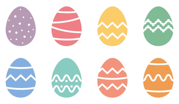 Un juego de huevos de Pascua lindos.
