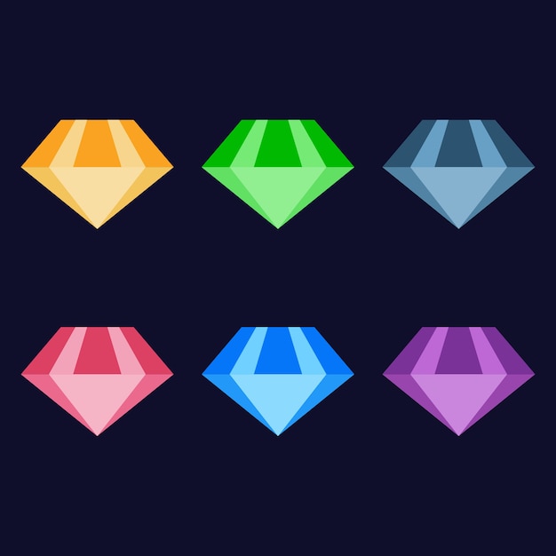 Juego de iconos de diamante