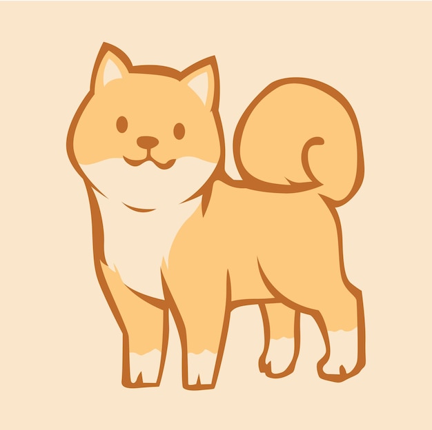 El juego de ilustraciones de perros lindos.