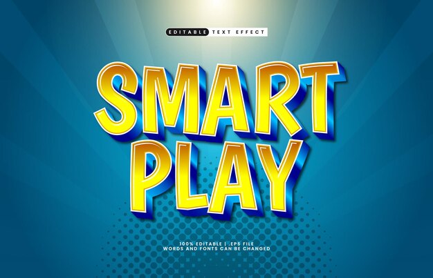 juego inteligente efecto de texto editable con un efecto de texto para niños y juegos