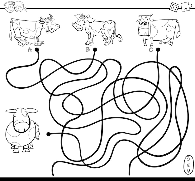 Juego de laberinto para colorear