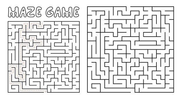 Juego de laberinto para niños Rompecabezas de laberinto complejo con solución