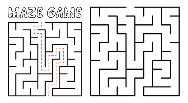 Juego de laberinto para niños Rompecabezas de laberinto con solución
