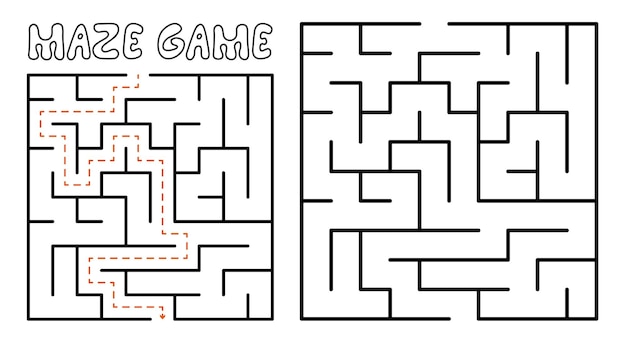 Juego de laberinto para niños Rompecabezas de laberinto con solución