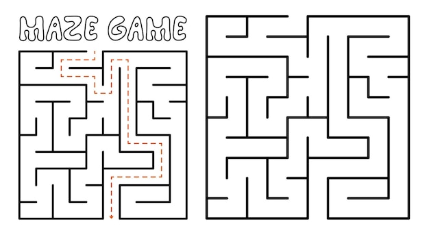 Juego de laberinto para niños Rompecabezas de laberinto con solución