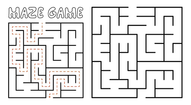 Juego de laberinto para niños Rompecabezas de laberinto con solución