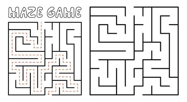 Juego de laberinto para niños Rompecabezas de laberinto con solución