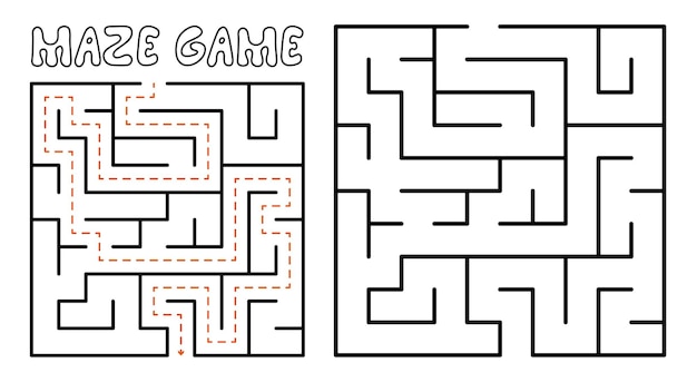 Juego de laberinto para niños Rompecabezas de laberinto con solución