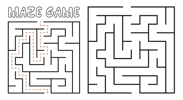 Juego de laberinto para niños Rompecabezas de laberinto con solución