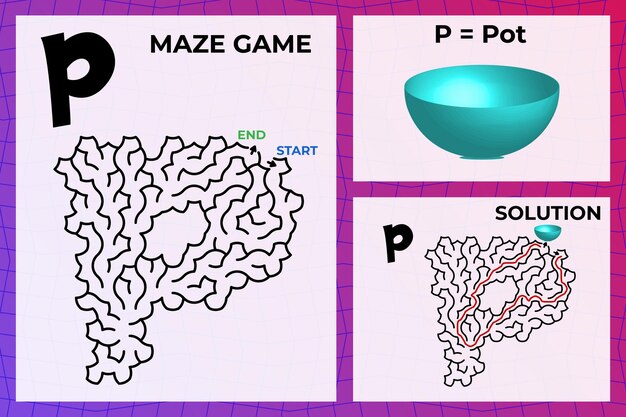 Juego de laberinto para niños