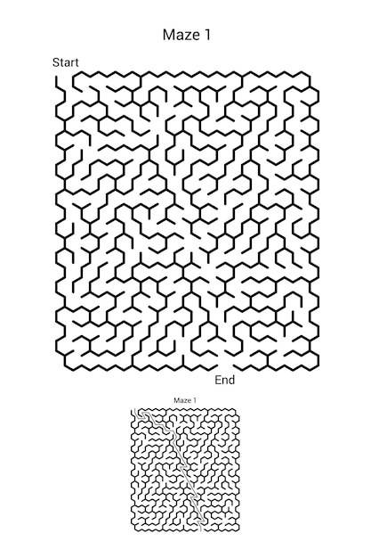 Vector juego de laberinto de rompecabezas vectoriales con solución