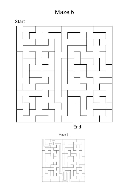 Juego de laberinto de rompecabezas vectoriales con solución