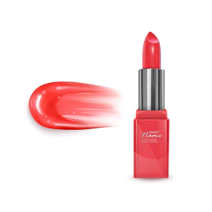 Vector juego de lápices labiales de color lápiz labial rojo lápiz labial rosa lápiz labial naranja juego de lápiz labial rojo