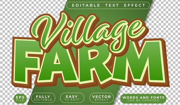 Juego en línea de Farm Village Town Fully Editable Vector Text File