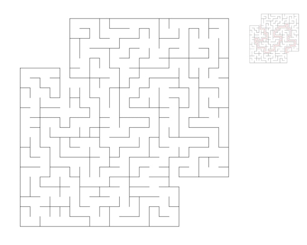 Juego de lógica de laberinto cuadrado con laberintos juego de laberinto Un laberinto con respuestas