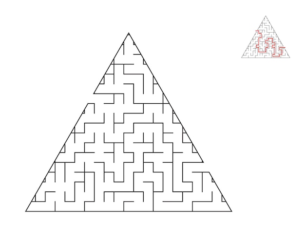 Juego de lógica de laberinto triangular con laberintos juego de laberinto Un laberinto con respuestas