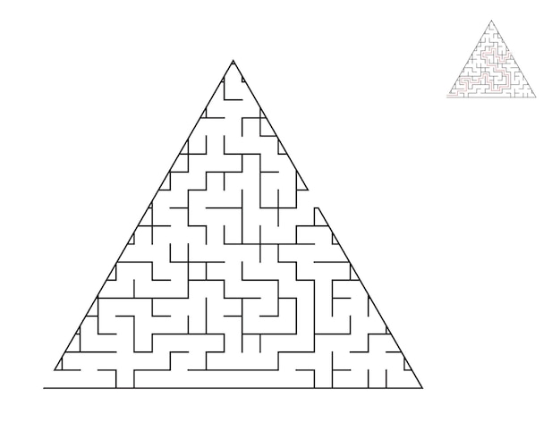 Juego de lógica de laberinto triangular con laberintos juego de laberinto Un laberinto con respuestas