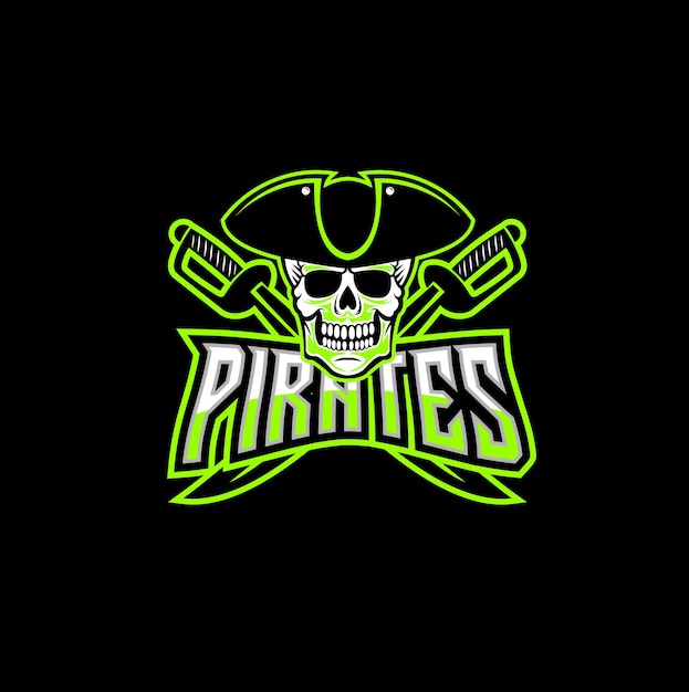 Juego de logotipos de piratas