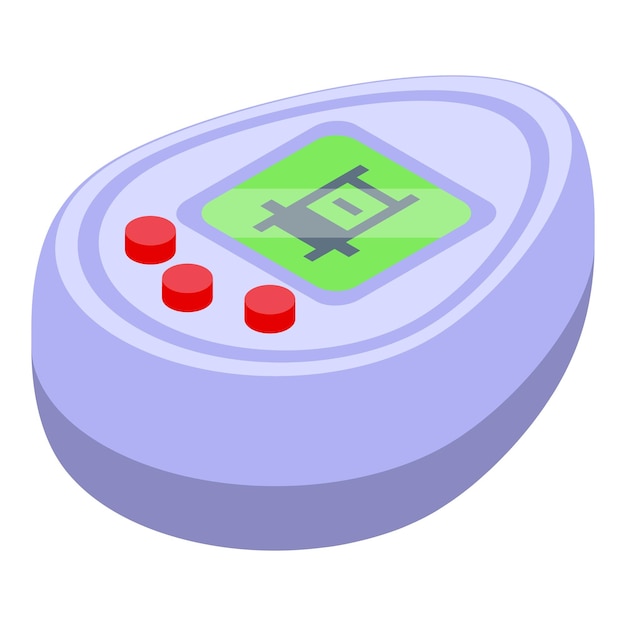 Juego de mascotas virtual portátil que muestra una criatura pixelada en una pantalla LCD