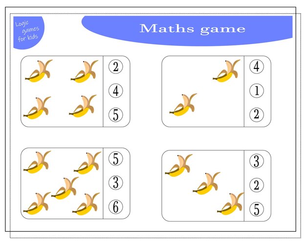 Un juego de matemáticas para niños cuenta cuántos de ellos hay