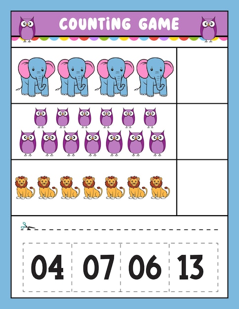 Juego de matemáticas preescolar para niños Juego de contar