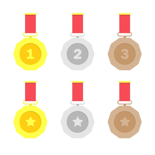 Juego de medallas de gran diseño para cualquier propósito.