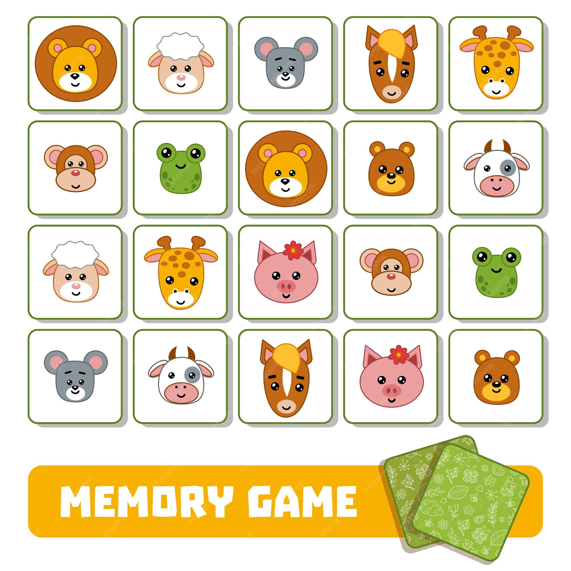 de para niños, cartas con lindos animales. Vector Premium