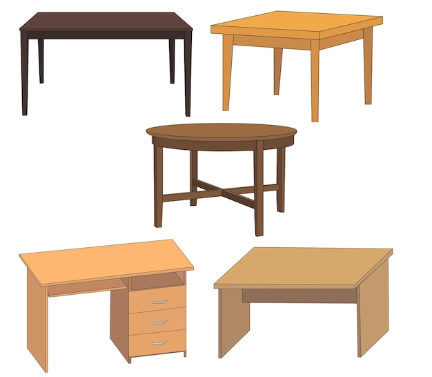 Juego de mesa aislado vectorial