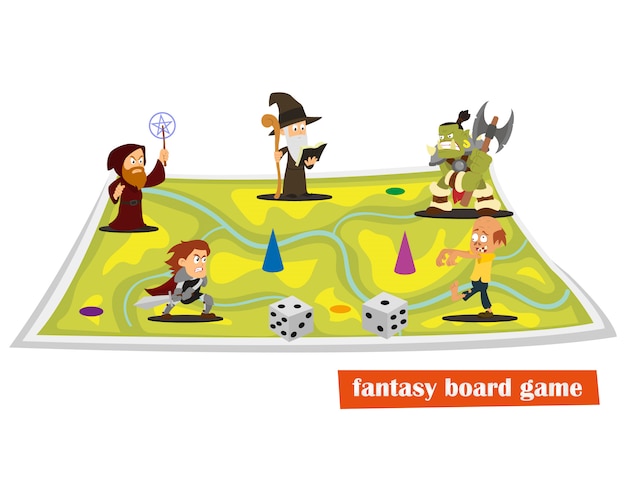 Juego de mesa de fantasía.