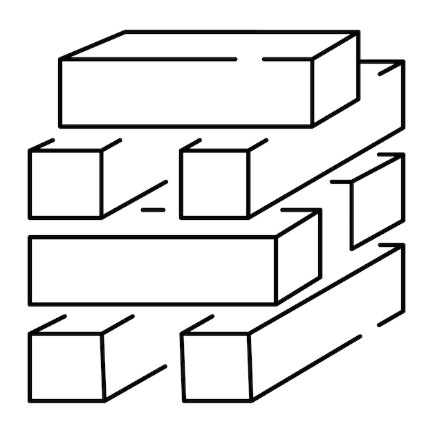 Juego de mesa o juego de mesa línea icono vector e ilustración Diversión y actividad Jenga