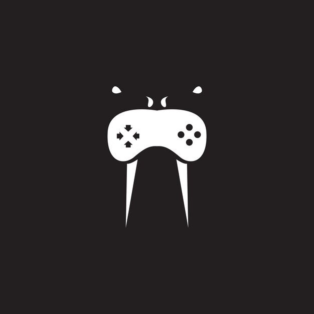 Juego con morsa cara logo símbolo icono vector gráfico diseño ilustración idea creativa