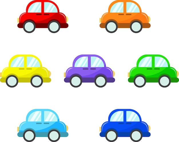Vector juego para niños coches de colores