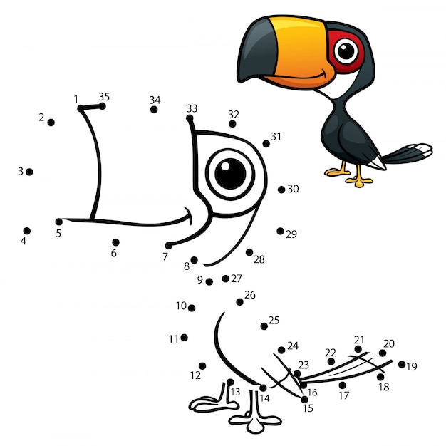 Juego para niños punto a punto hornbill